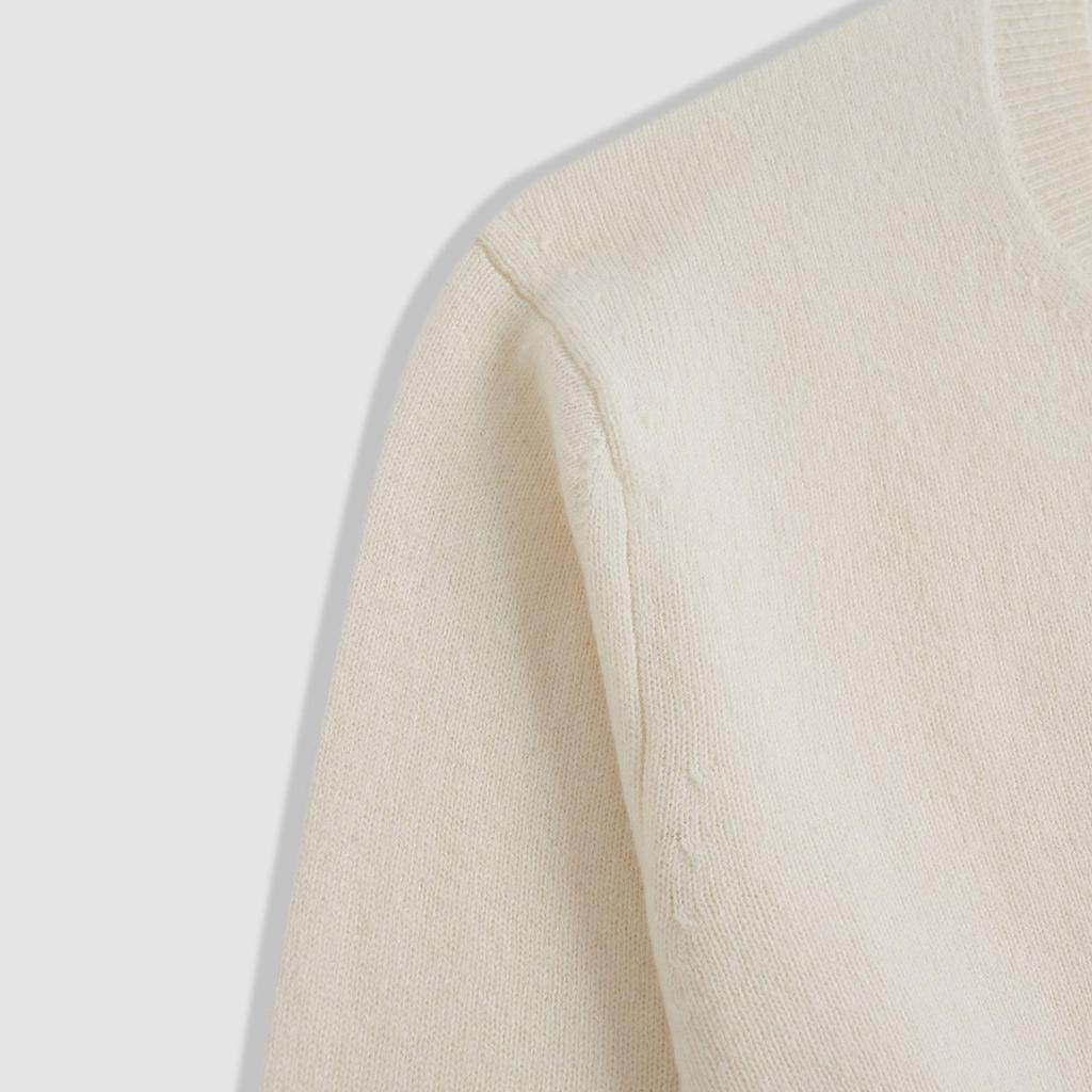 Японский кардиган с сердечками Kawakubo: Шерстяной свитер с круглым вырезом для пары с дизайном белого сердца и черных глаз