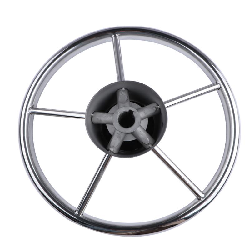 Boat Accessories Steering Wheel With knob Stainless Steel 5 Spoke 25 Degree 11'' For Marine Yacht