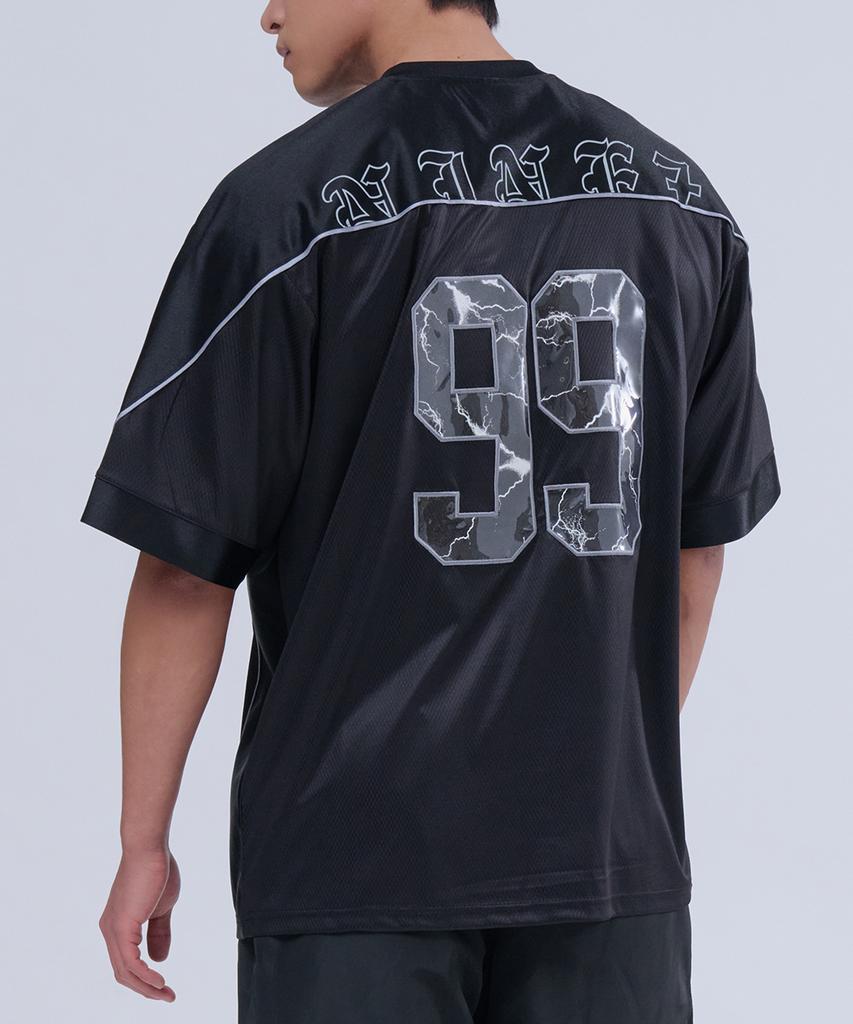 NINEZ 99 Applique Rugby Oversized T-Shirt (2 Colors)