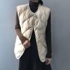 Women's Winter Warm Vest Fluffy Casual Vests Thin Diamond Check Vests