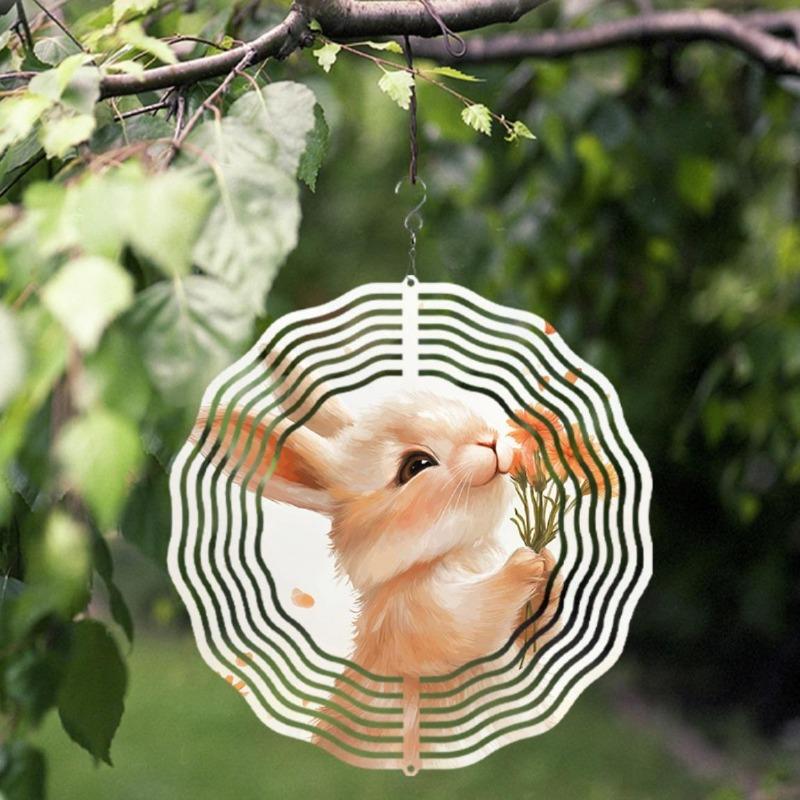 10-дюймовый подвесной ветряной спиннер с крючком на 360 градусов для декора балкона и сада, весенне-летнее уличное украшение, металлические колокольчики для дома