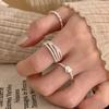 S-образное кольцо-обручальное кольцо комбинация женское многослойное повседневное кольцо на указательный палец простое кольцо украшение