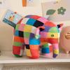 Cute Anime Elmer Elephant Figure Plush Toy Stuffed Cartoon Bear Snake Dolls Soft Animals Pillow for Kids Xmas Halloween Gifts