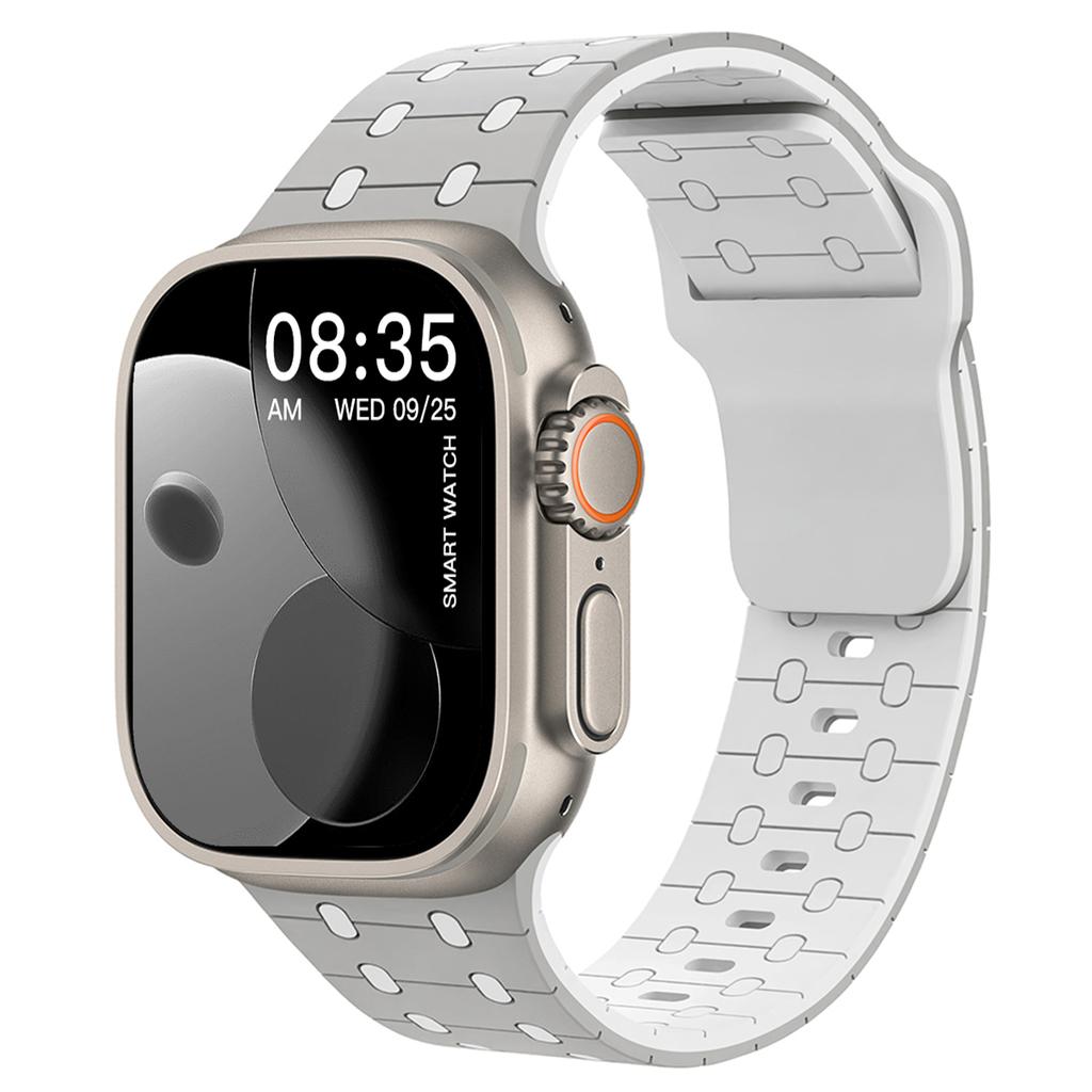 Силиконовый ремешок Для Apple watch Ремешок 45мм 41мм 44мм 49мм 40мм 38 42мм 46мм браслет correa iwatch Серия 10 9 8 7 6 5 3 SE Ultra