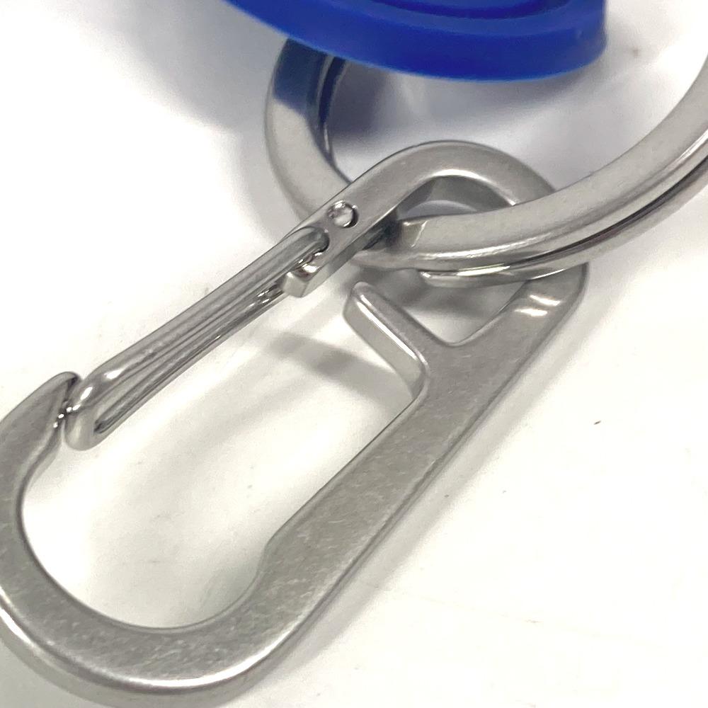 BURBERRY Logo with carabiner Bag Charms Accessories Key Holder rubber blue