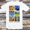 Van Gogh Paintings Sunflowers Starry Night Self Portrait T Shirt B713