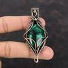 Кулон из драгоценного камня с малахитом, ювелирные изделия из медной проволоки, новый кулон, ювелирные изделия из малахита, подарок для мамы, ювелирные изделия ручной работы, кулон из медной проволоки