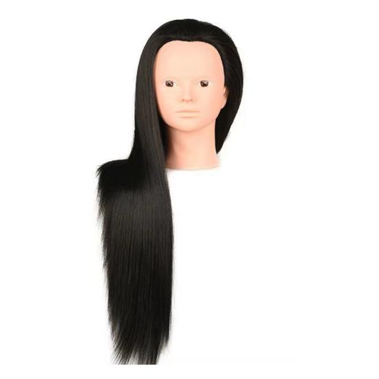 Стенд для демонстрации плетения волос, голова манекена с волосами, человеческие волосы, прямые 25", профессиональная кукольная голова для косметологии