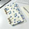 Floral Print Loose Leaf Notebook Transparent Handmade Scrapbook  School Office Supplies