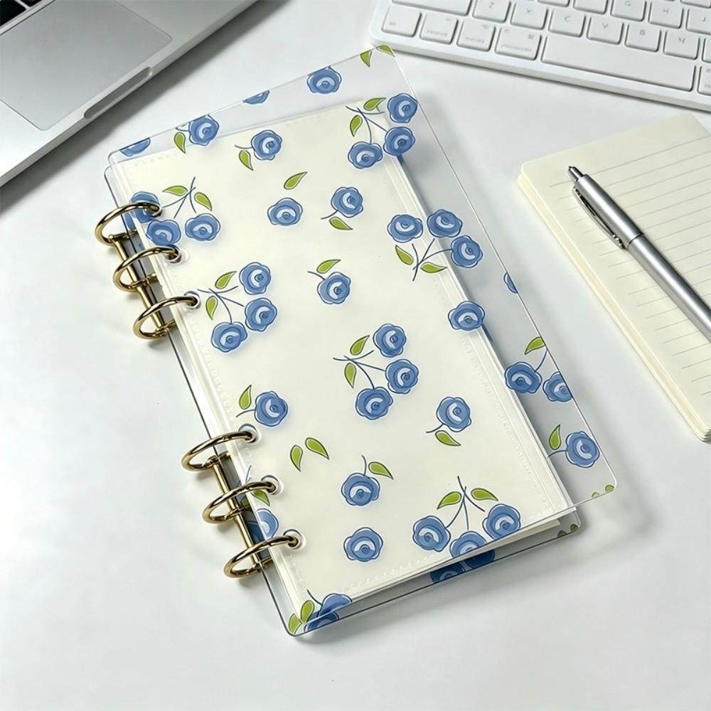 Floral Print Loose Leaf Notebook Transparent Handmade Scrapbook School Office Supplies