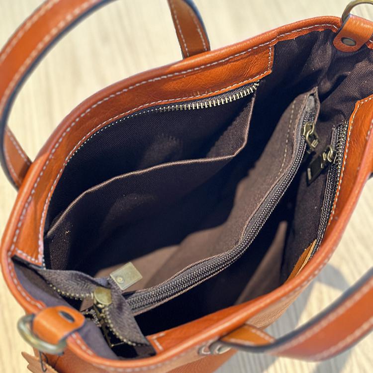 Johnature Досуг Большая вместительная сумка Ретро Простая натуральная кожа сумки через плечо Универсальная женская сумка для поездок на работу