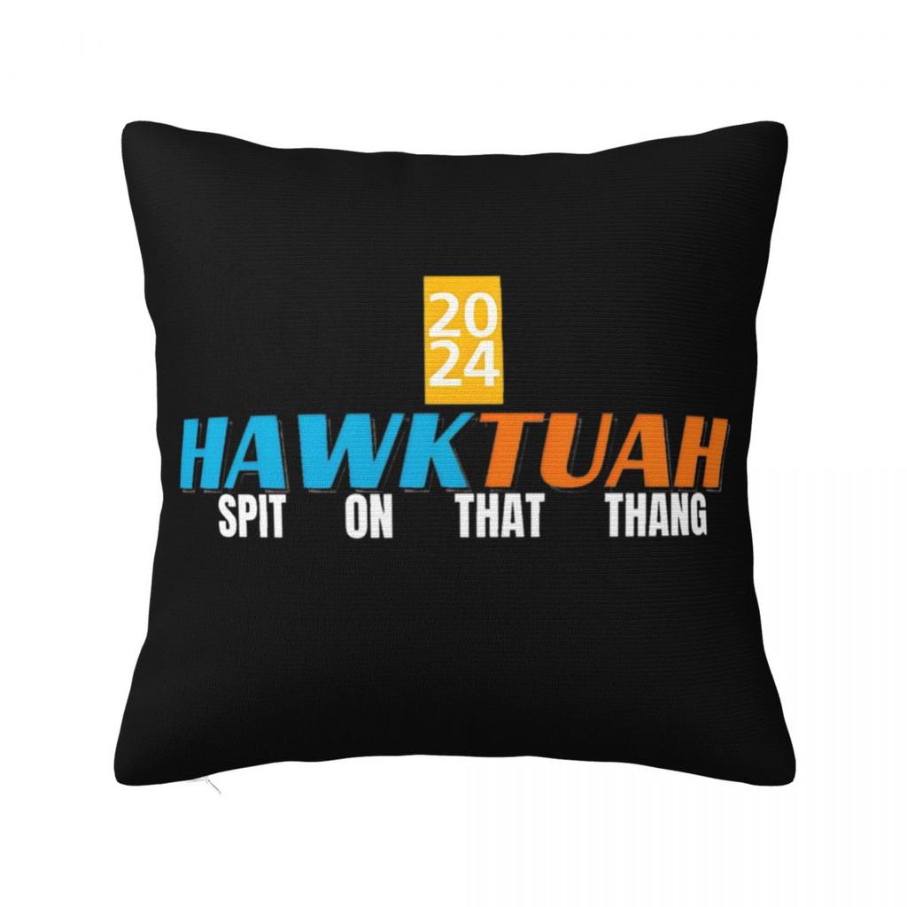 Подушка с мемом Hawk Tuah Spit On That Thang 2024, Наволочка, Забавная Наволочка-Подушка, Модный Декор на Молнии, Наволочка для Дома 45x45 см