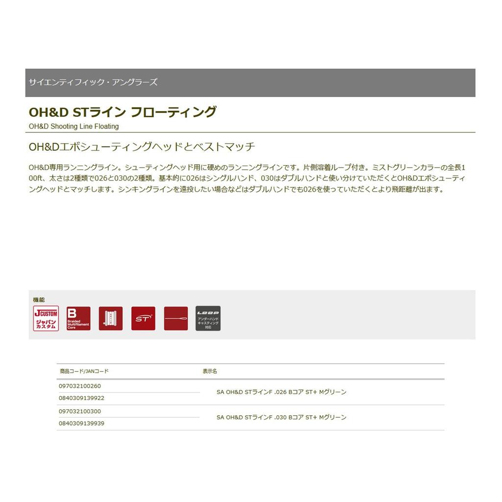 TIEMCO SA ST Line FB Core M Зеленый OH&D .026 ST+