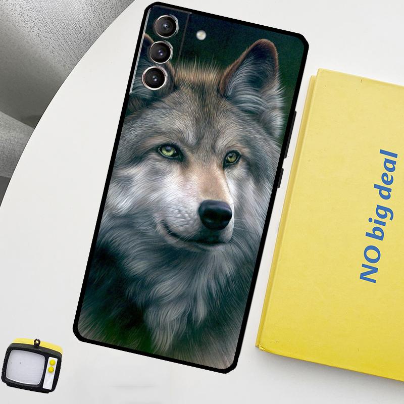 Чехол для телефона с волком для Samsung Galaxy S25 S26 Ultra S20 S21 S22 S23 Plus S10 S25 FE S24 Ultra