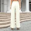 Женские повседневные брюки с эластичной резинкой на талии, длинные брюки с регулируемым шнурком, плиссированные тканевые свободные брюки, уличная одежда