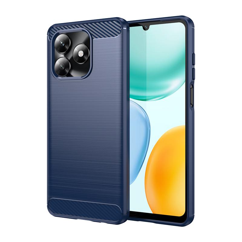 Чехол для Honor X5c Чехол для Honor X5c Ударопрочный Противоударный Мягкий Силикон Задняя крышка из углеродного волокна Для Honor X5c Чехол 6,74 дюйма