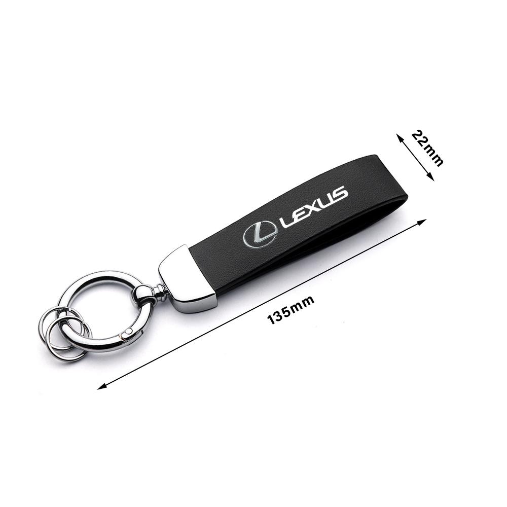Car Luxury Leather Keychain Key Ring With Lexus Logo Accessories For LS LC IS350 ES300h ES300 IS250 IS220d NX350h RX GS350 LX570 KQ7