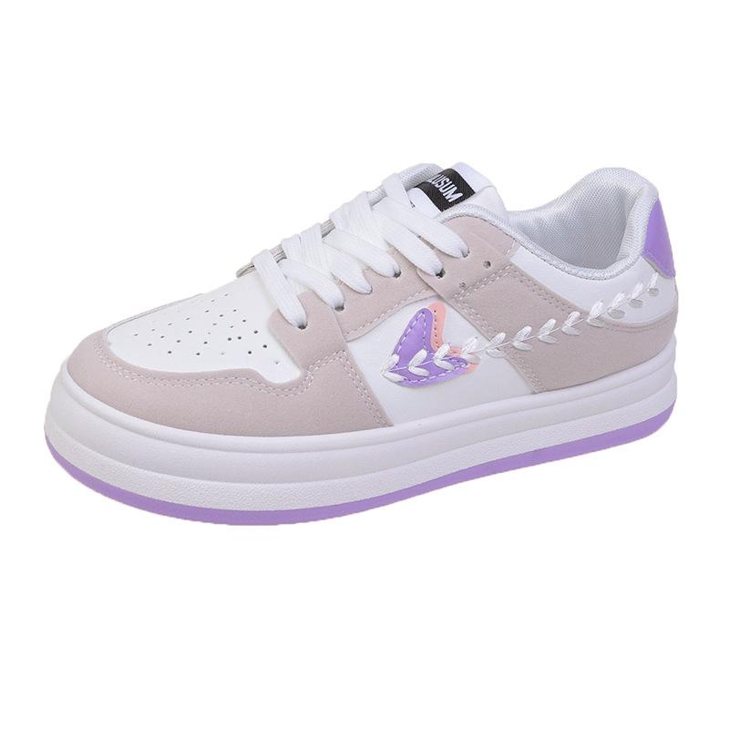 Женские белые туфли на платформе 2025 года, весна и осень, новые модные универсальные туфли для студентов