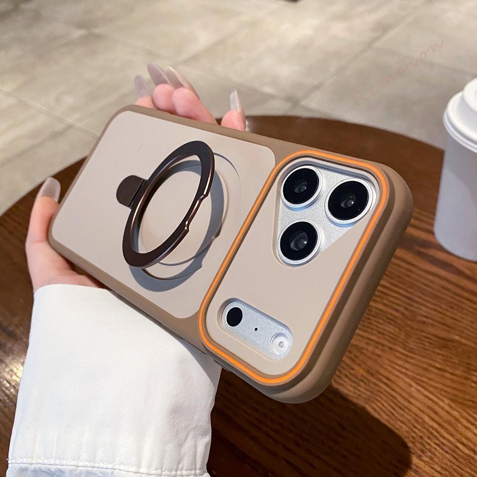 New Magnetic Phone Case For iPhone 17 Air 13 11 12 14 15 16 Pro Max 17Pro Magsafe Official Stand Wireless Charge Protector Cover