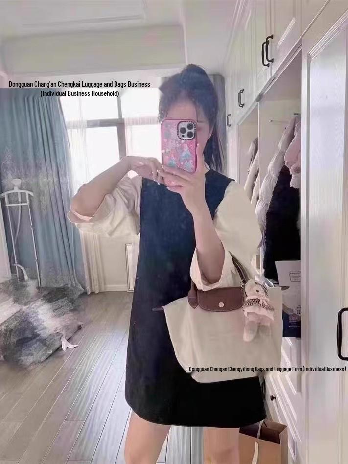 Сумка Longxiang 70th Anniversary Classic из водонепроницаемого нейлона, наплечная, женская, большая вместительная.