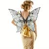 Gradient Sheer Butterfly Fairy Wings Sparkling Organza Elf Wings Costume  Christmas Gifts