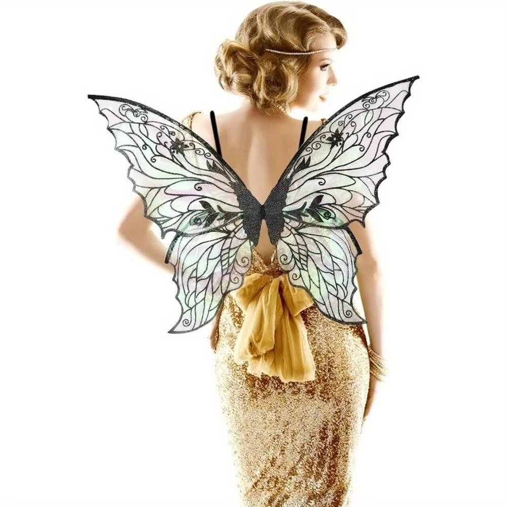 Gradient Sheer Butterfly Fairy Wings Sparkling Organza Elf Wings Costume  Christmas Gifts