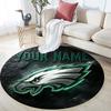 Custom Name,Philadelphia Eagles pattern round rug,Carpet Rug for Living Room Bedroom Playroom ,Non-slip Floor Mat,Holiday Gifts and Birthday Gifts.