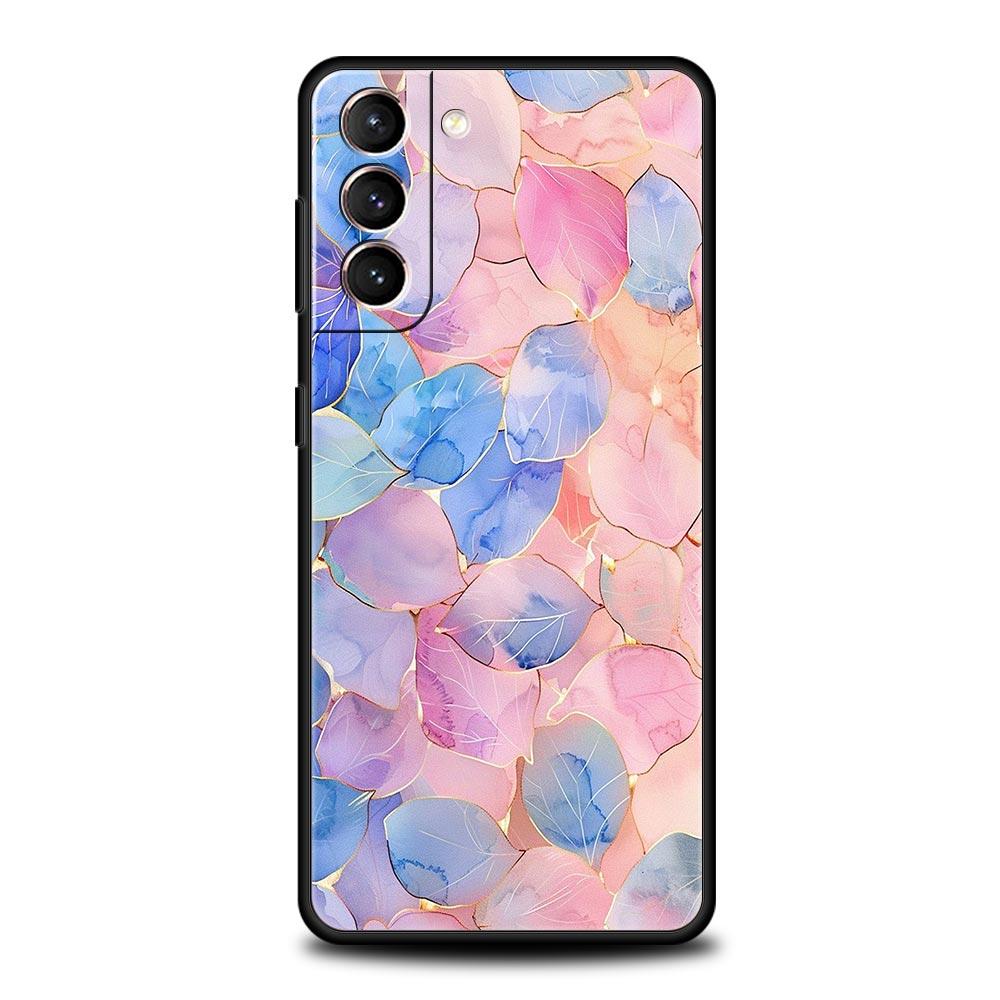 Мягкий ТПУ чехол для телефона Samsung Galaxy S25 S24 S23 S22 S21 Ultra S20 FE 5G S10 S10E Plus Мандала цветок тотем Черная крышка