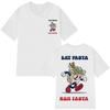 Hot Sale 2025 Eat Pasta Run Fasta Fashion Design Print Tshirt Summer Short-sleeved Loose Simple T-shirt Man Woman  T-shirt