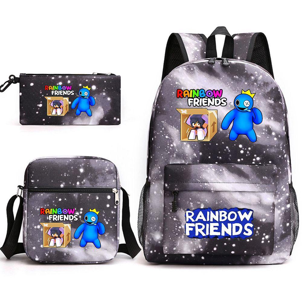 Набор рюкзака большой вместимости Roblox Rainbow Friends с сумкой для карандашей и сумкой-мессенджером