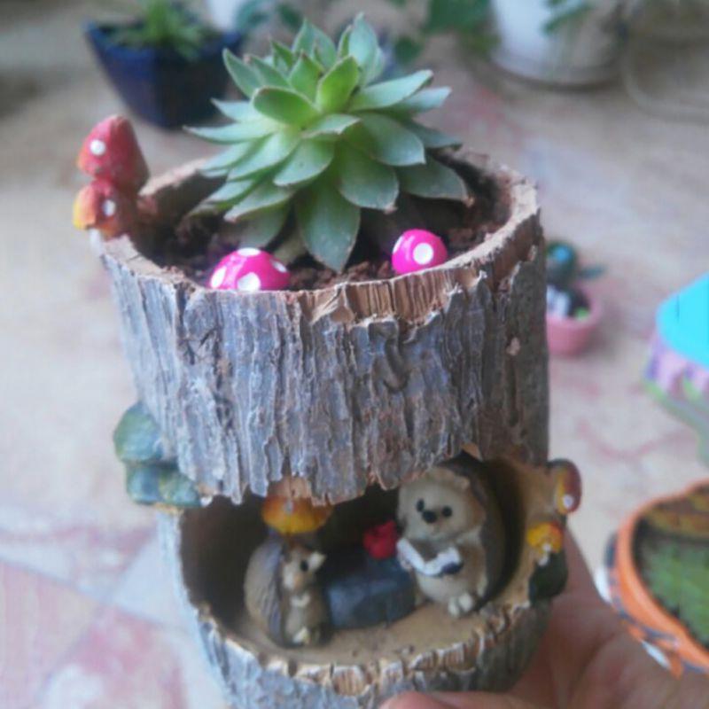 Cute Resin Flower Pot Succulent Plant Pot