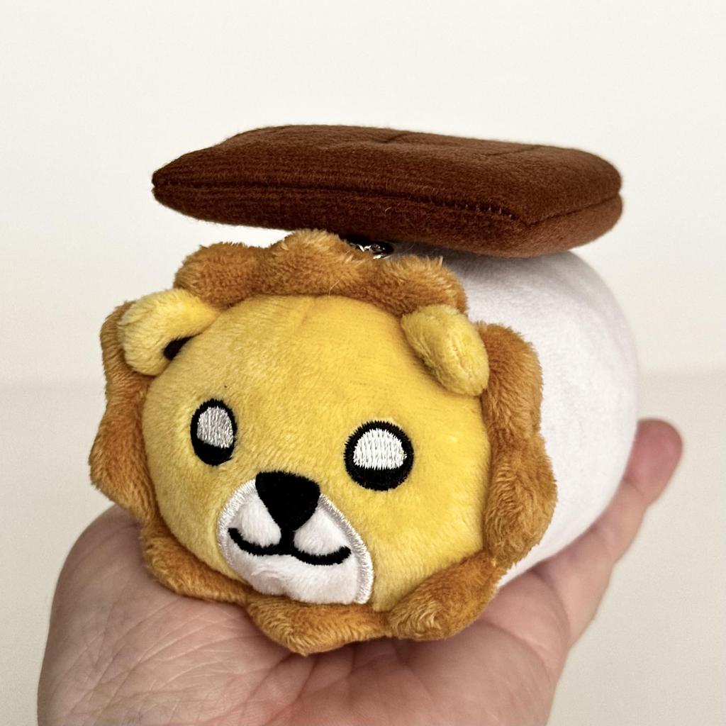 Sushi Zoo - Sushizoo Sushi Leo Lion Plush Mascot Keychain Mix of Sushi and Animals Sleepy Face The topping is a conger eel that can be removed Fluffy
