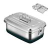 Stainless Steel Lunch Box Double Layer Bentos Box with Compartments Leak Proof Food Container for Adults and Kids