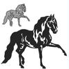 One Horse Background Metal Stencil Embossing Cutting Dies for Diy Scrapbooking Paper Stamps for Card Embossing Craft Decor