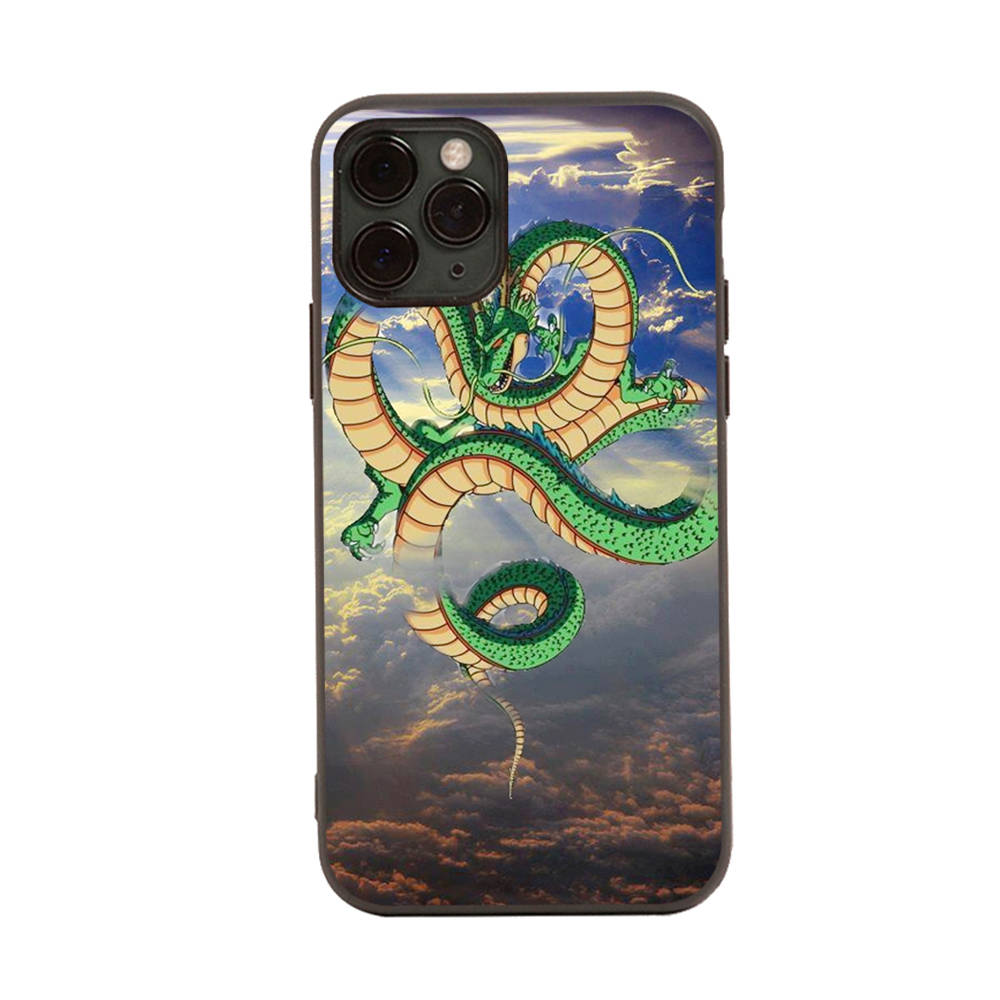 Чехол WD10 Dragon Ball Black Soft для iPhone 16 15 Plus 14 13 Pro 8 SE XR XS Max P30 Nova 5T Y5P Y6 Y7 Y8P Y9 Realme C30 C33 C31 VIVO Y36 V27