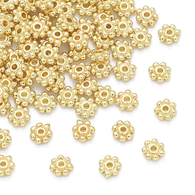 10 шт., медная корзина с покрытием, снежинка, разделительные бусины для DIY, ожерелье, браслет, серьги, изготовление ювелирных изделий, аксессуары для рукоделия