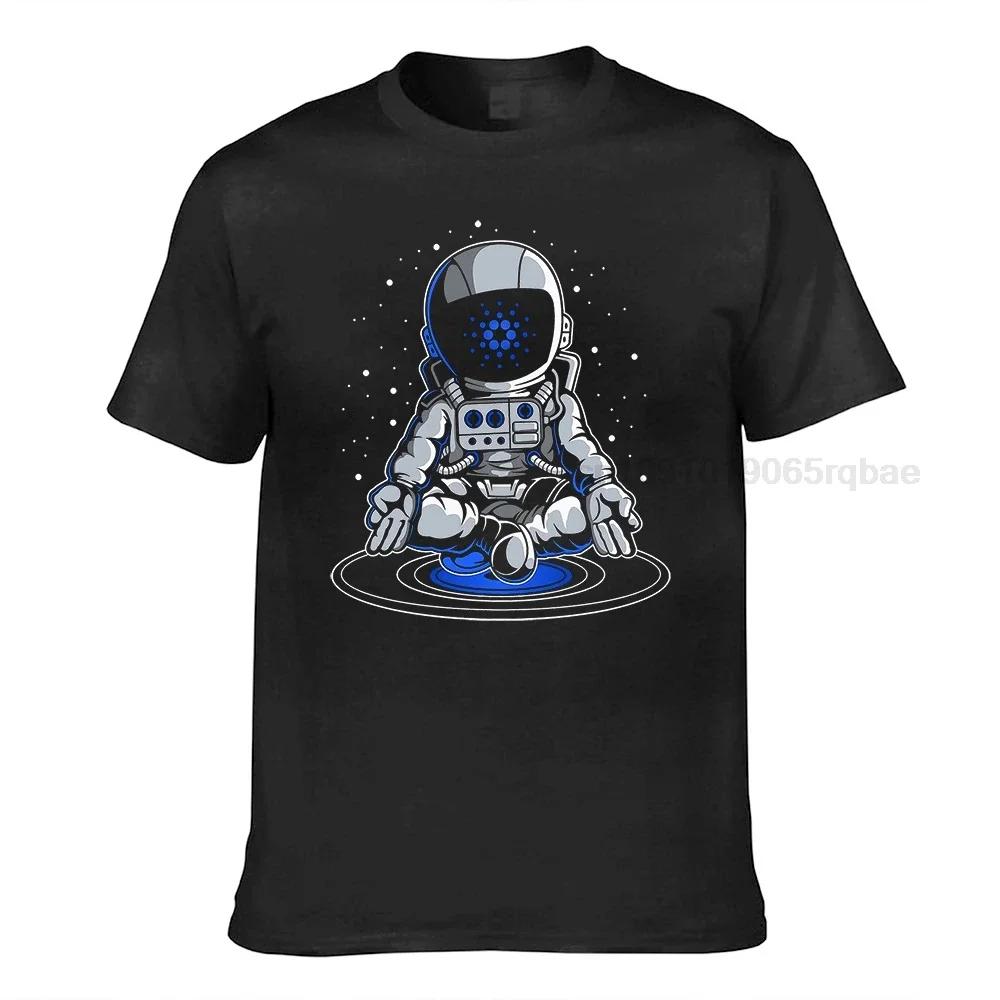 Cool Cardano Space Suite T Shirt Unisex Cotton Oversized T Shirts Astronaut Ada Coin Cryptocurrency Tee Streetwear Tshirt Emo Unisex