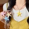 String Design Beaded Chain Necklace Bohemian Style Clavicle Chain Starfish Pendant Necklace  Women