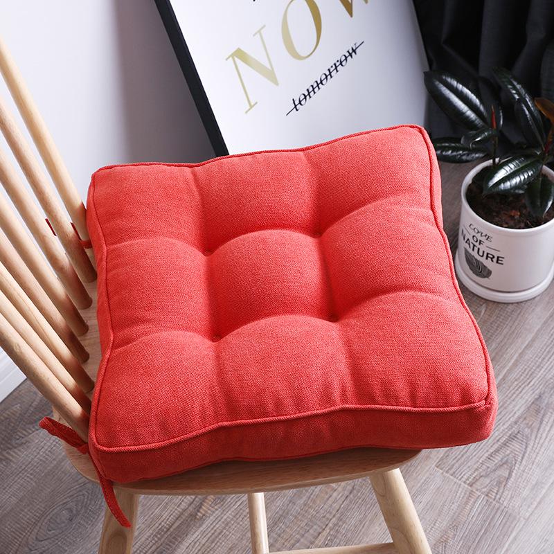 Solid Color Thickening Seat Cushion Office Back Cushion Dual Purpose Domestic Dining Chair/sofa Cushion Floor Soft Mat Square