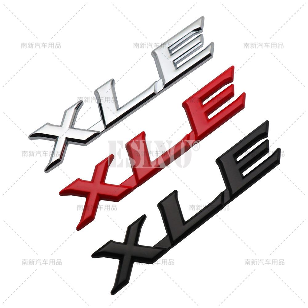 OAOV1 Car Styling 3D LE XLS XLE Car Metal Alloy RearTrunk Fender Adhesive Badge Body Tailgate Displaceme Emblem For Toyota Sienna