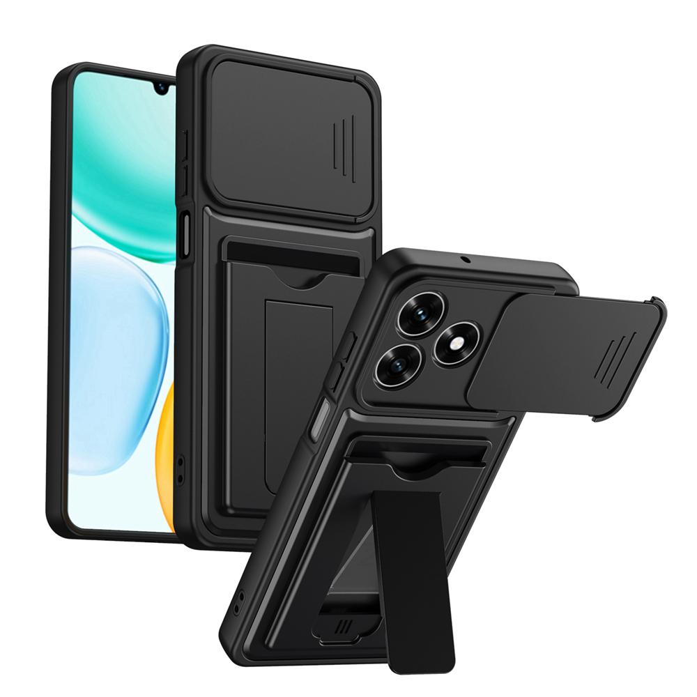 KEYSION Сумка-кошелек Чехол для телефона для Huawei Honor X5c Plus X5d Plus Защита сдвижной камеры Подставка Ударопрочная задняя крышка