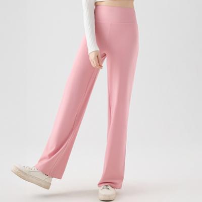 Женские брюки для йоги с высокой талией и широкими штанинами, дышащие брюки для отдыха, весенне-осенние брюки в пол для женщин