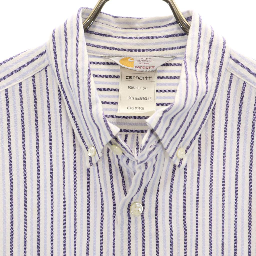 carhartt Рубашка с длинным рукавом на пуговицах в полоску XXL белая Biggs Men's Б/У