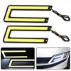 1Pc U-Shaped 12V Led Cob Car Auto Drl Driving Daytime Running Lamp Fog Light