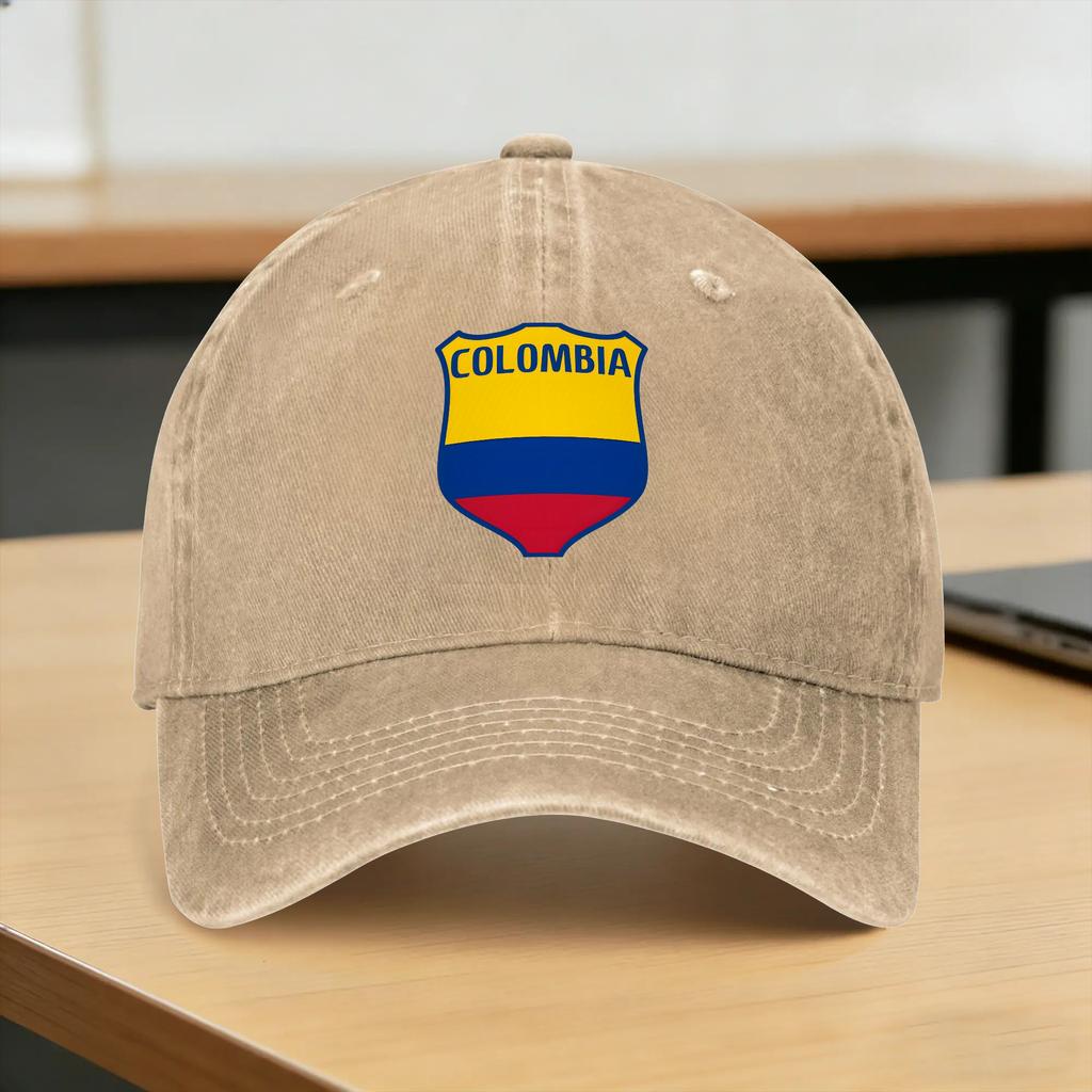 Summer Colombia Soccer Baseball Cap Sun SunProof Design Washed Trucker Hat Couple Women Vintage Outdoor Gym Snapback Cap