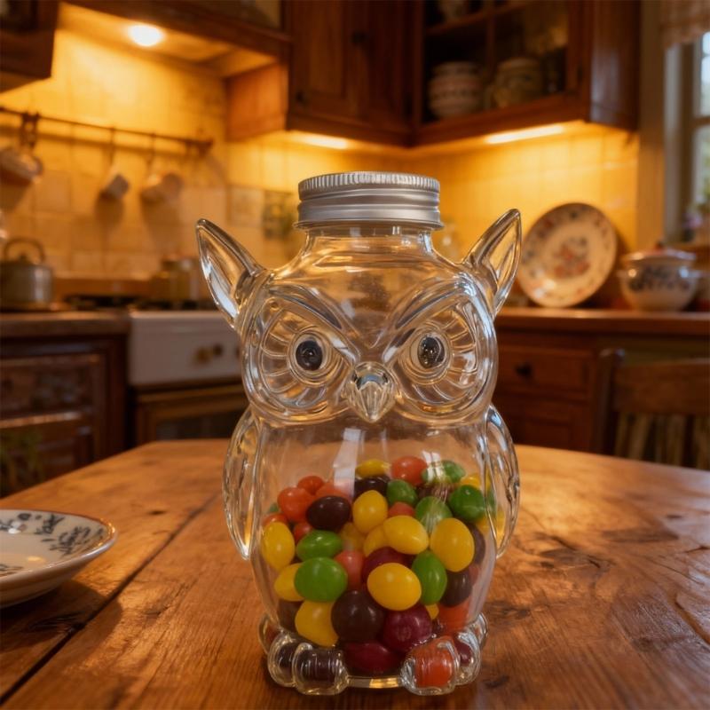 Dog Themed Airtight Glass Snacks Jar With Secure Lid For Storing Cookie Coffee Bean Pet Treats Kitchen Organizers