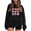 Women's Fashion Long Sleeve Loose Bowknot Printed Round Neck Sweatshirt