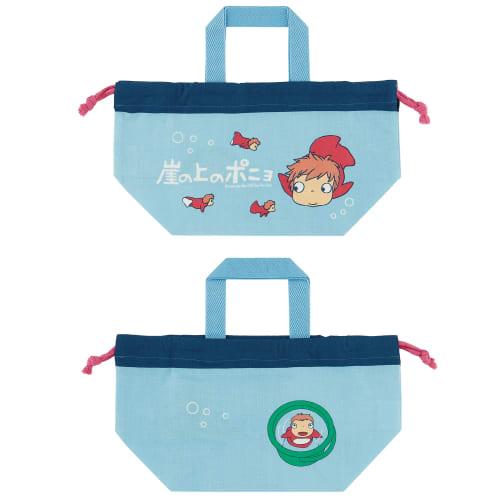 Skater Children's Lunch Box Drawstring Bag with Gusset Kids Made In Japan Ghibli Ponyo On the Cliff Sisters Girls KB7