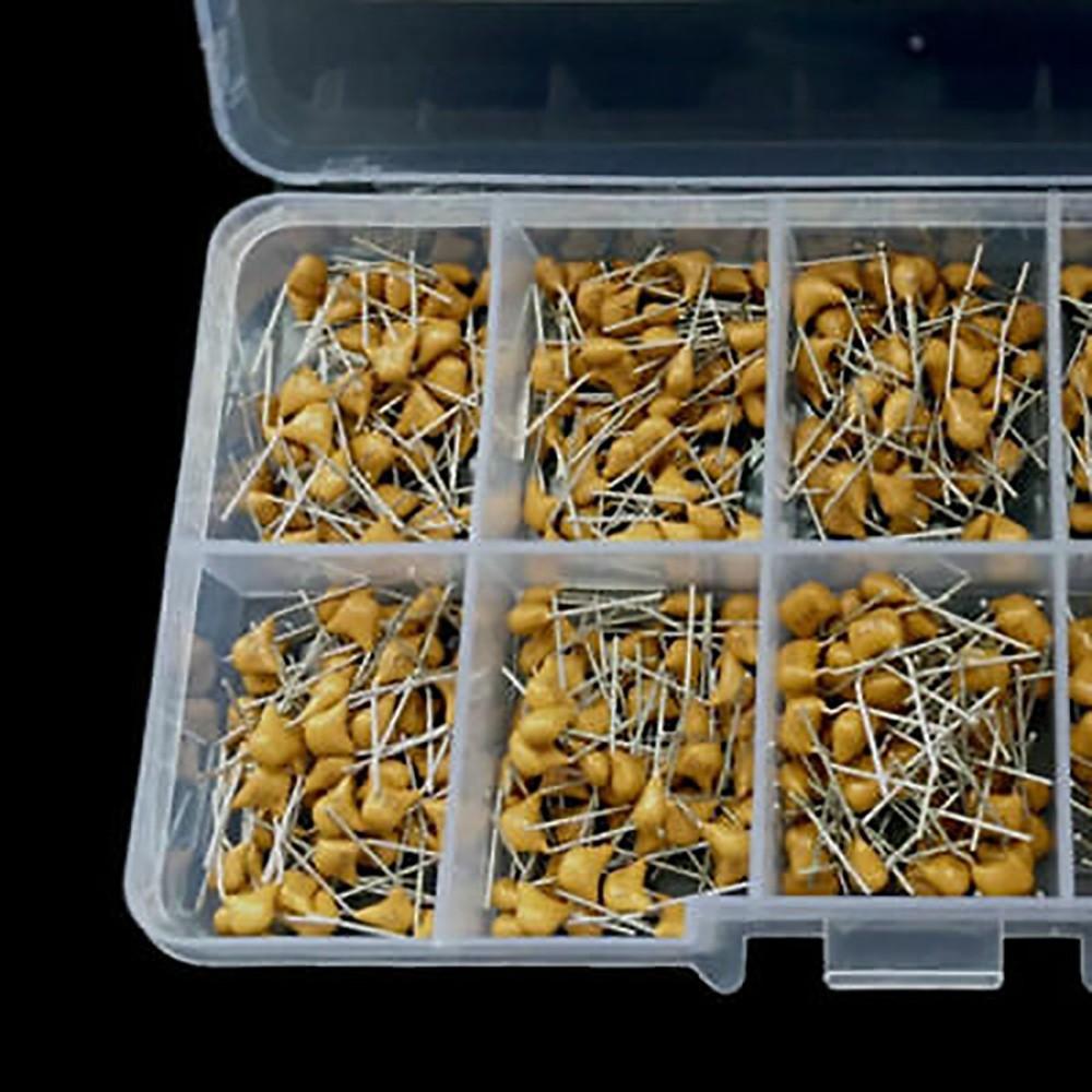 500pcs 10 Values 0.1uF~10uF 50V Ceramic Capacitor Assorted Kit Assortment Set