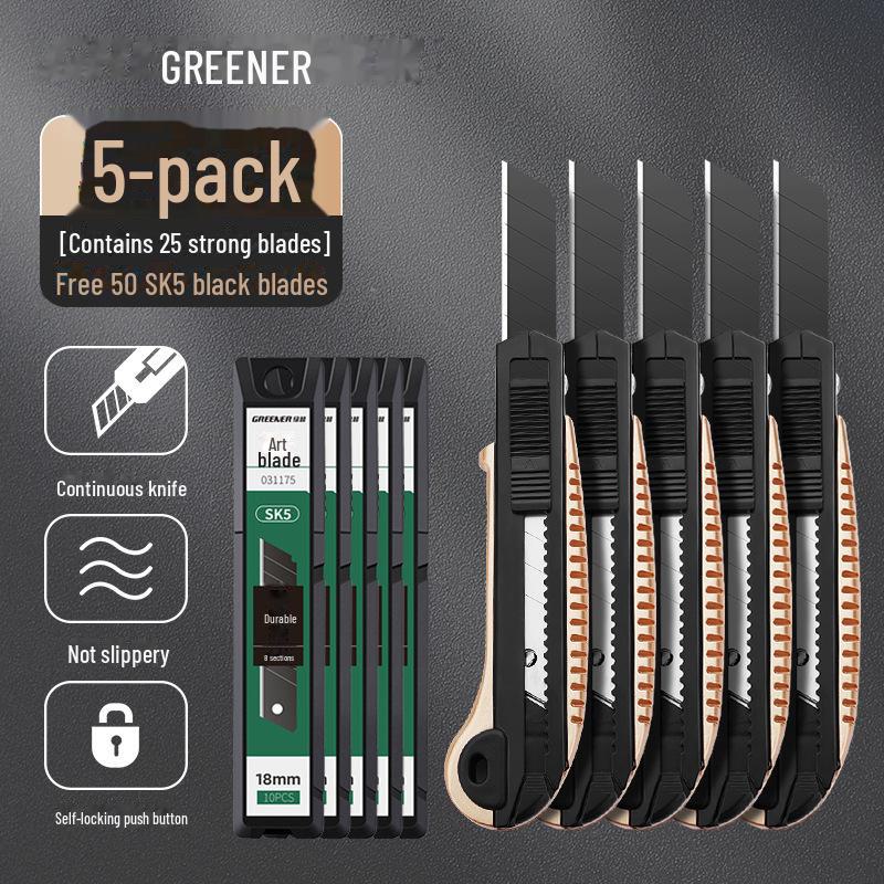 Green Forest Heavy-Duty All-Steel Utility Knife: Industrial-Grade, Thickened, Durable, Large Wallpaper & Paper Cutter